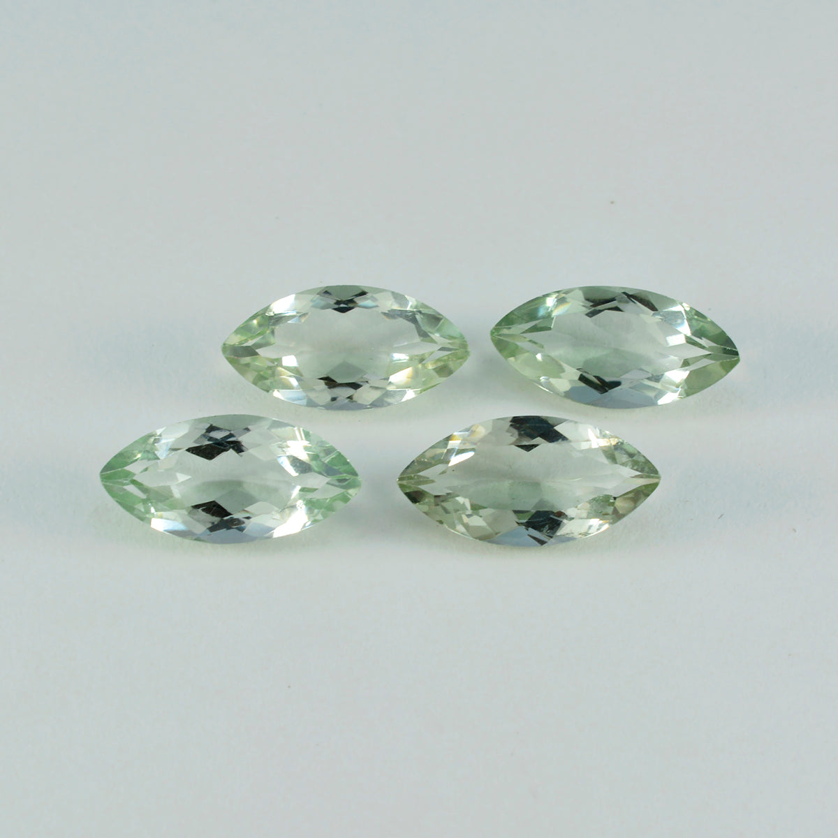 Riyogems 1PC Green Amethyst Faceted 9x18 mm Marquise Shape handsome Quality Loose Stone