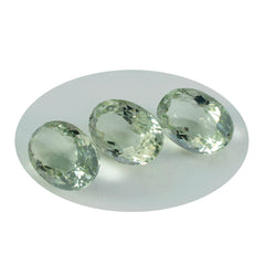 Riyogems 1PC Green Amethyst Faceted 12x16 mm Oval Shape AA Quality Stone