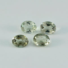 riyogems 1pc green amethyst faceted 7x9 mm oval shape awesome quality loose gems