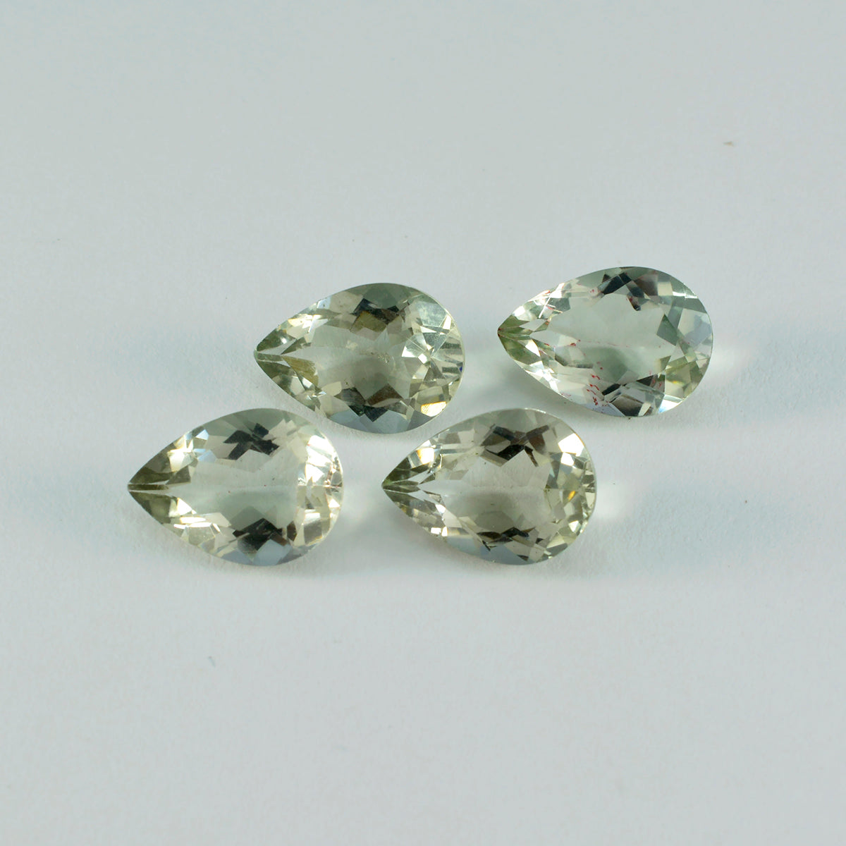 riyogems 1pc green amethyst faceted 12x16 mm pear shape attractive quality stone