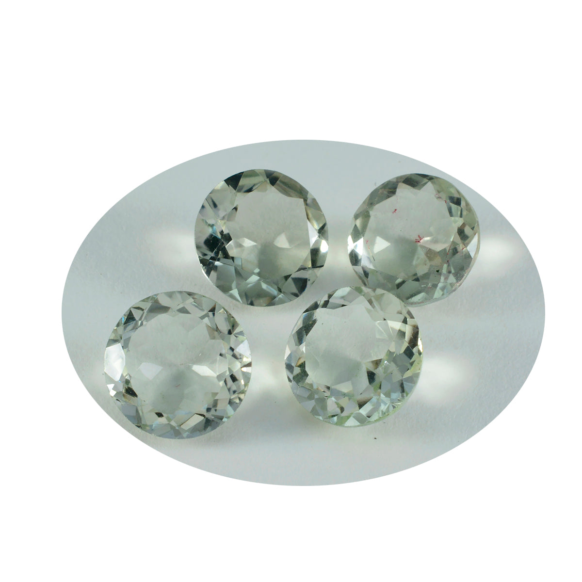 riyogems 1pc green amethyst faceted 13x13 mm round shape fantastic quality loose gems