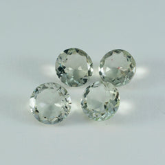 riyogems 1pc green amethyst faceted 13x13 mm round shape fantastic quality loose gems