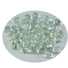 riyogems 1pc green amethyst faceted 3x3 mm round shape pretty quality gemstone