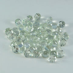 Riyogems 1PC Green Amethyst Faceted 3x3 mm Round Shape pretty Quality Gemstone