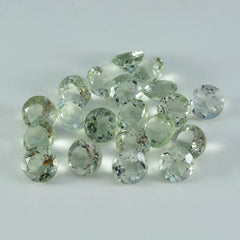Riyogems 1PC Green Amethyst Faceted 5x5 mm Round Shape good-looking Quality Loose Gems