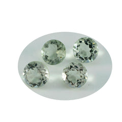 riyogems 1pc green amethyst faceted 7x7 mm round shape excellent quality loose gemstone