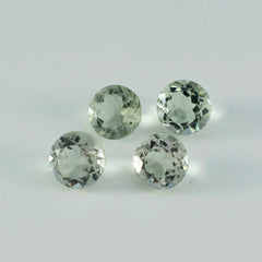 riyogems 1pc green amethyst faceted 7x7 mm round shape excellent quality loose gemstone