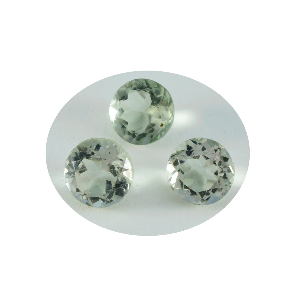 riyogems 1pc green amethyst faceted 8x8 mm round shape pretty quality gem