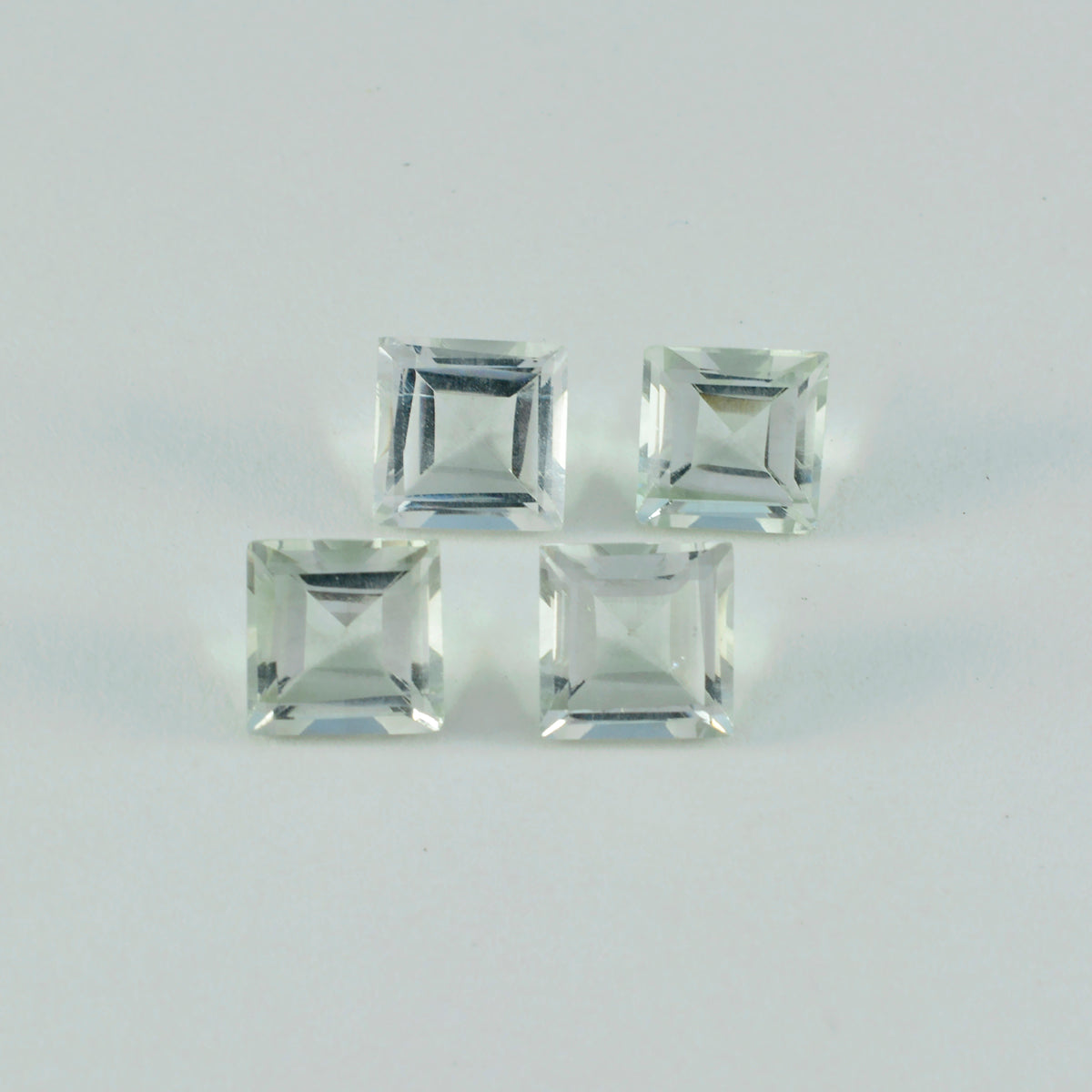 riyogems 1pc グリーン アメジスト ファセット 12x12 mm 正方形の形状 aaa 品質の宝石