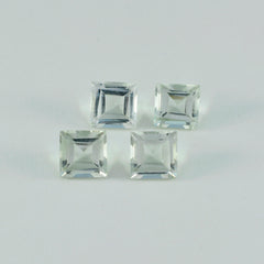 Riyogems 1PC Green Amethyst Faceted 12x12 mm Square Shape AAA Quality Gem