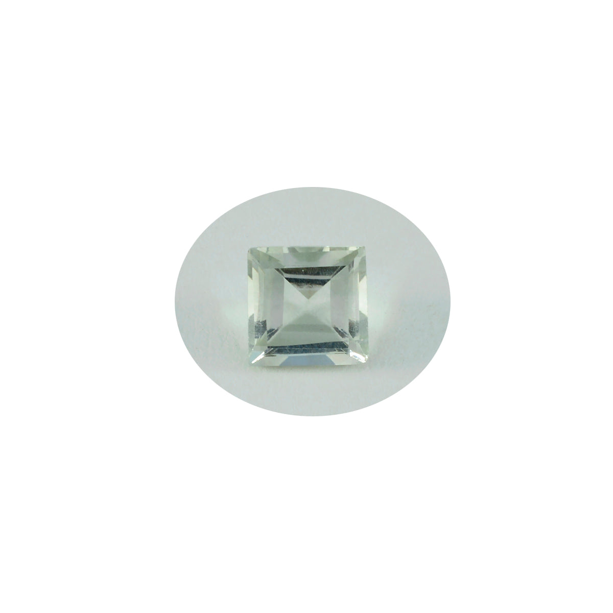 Riyogems 1PC Green Amethyst Faceted 14x14 mm Square Shape A+1 Quality Stone