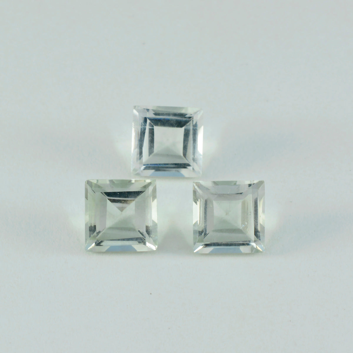Riyogems 1PC Green Amethyst Faceted 15x15 mm Square Shape A1 Quality Gemstone