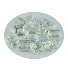 Riyogems 1PC Green Amethyst Faceted 7x7 mm Square Shape beauty Quality Gemstone