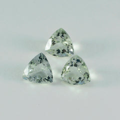 Riyogems 1PC Green Amethyst Faceted 13x13 mm Trillion Shape pretty Quality Loose Gems