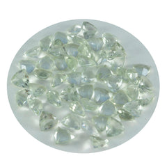 Riyogems, 1 unidad, amatista verde facetada, 5x5mm, forma de trillón, gemas sueltas de buena calidad