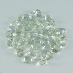 riyogems 1 шт., зеленый аметист, ограненный 4x4 мм, форма триллиона, хорошее качество, свободный драгоценный камень