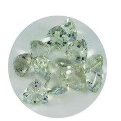 Riyogems 1PC Green Amethyst Faceted 9x9 mm Trillion Shape handsome Quality Gems