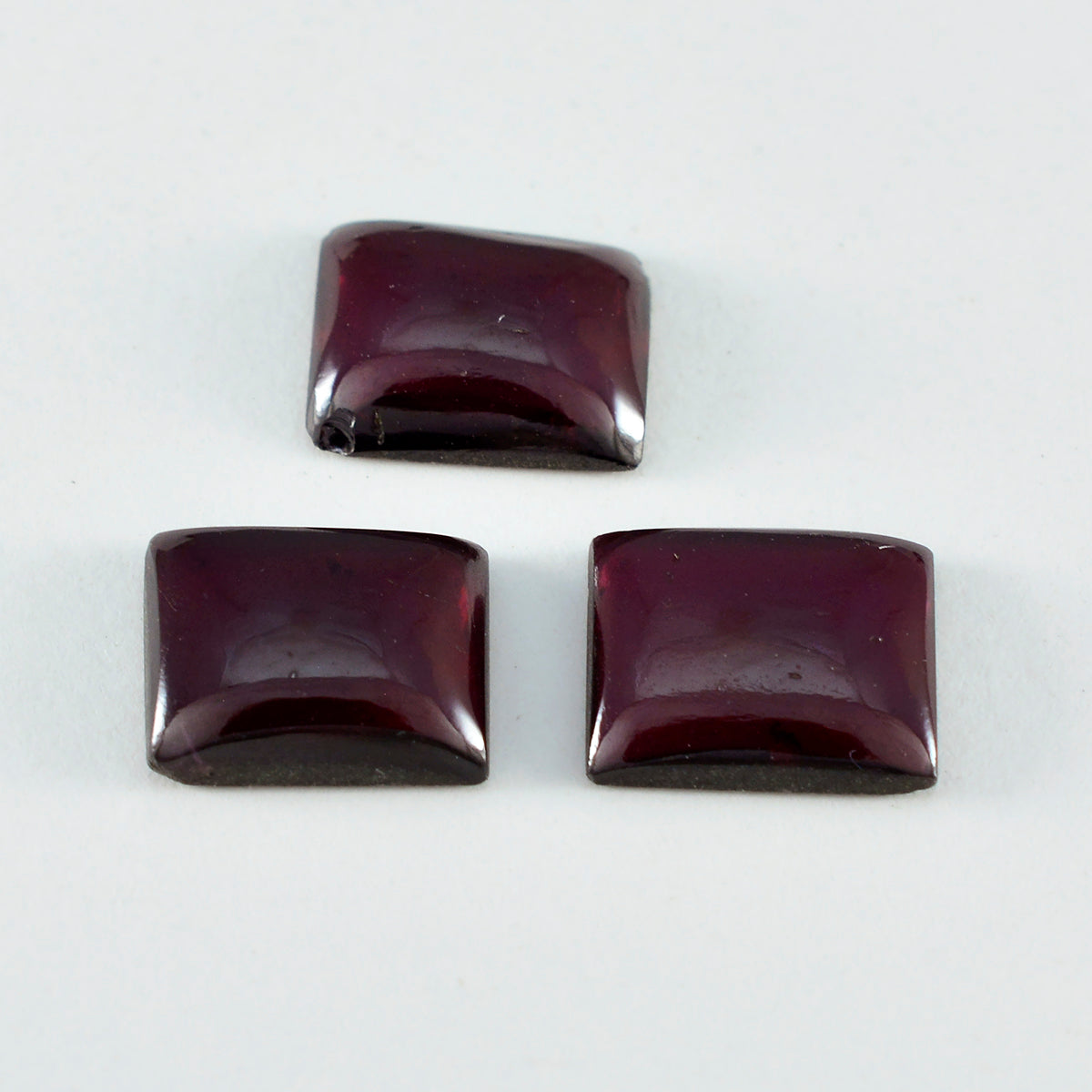 Riyogems 1 Stück roter Granat-Cabochon, 10 x 14 mm, achteckige Form, Schönheitsqualitäts-Edelstein
