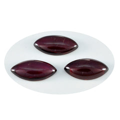 Riyogems 1PC Red Garnet Cabochon 8x16 mm Marquise Shape A+1 Quality Loose Gemstone