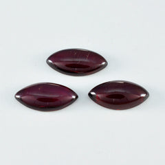 Riyogems 1PC Red Garnet Cabochon 8x16 mm Marquise Shape A+1 Quality Loose Gemstone