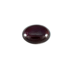 Riyogems 1 Stück roter Granat-Cabochon, 10 x 14 mm, ovale Form, Edelstein von erstaunlicher Qualität