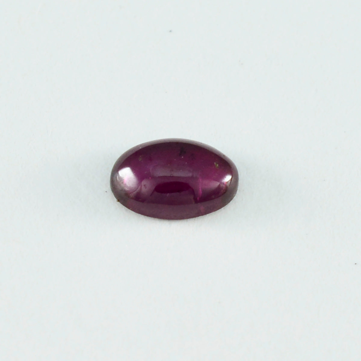 Riyogems 1 Stück roter Granat-Cabochon, 7 x 9 mm, ovale Form, gut aussehender, hochwertiger loser Edelstein