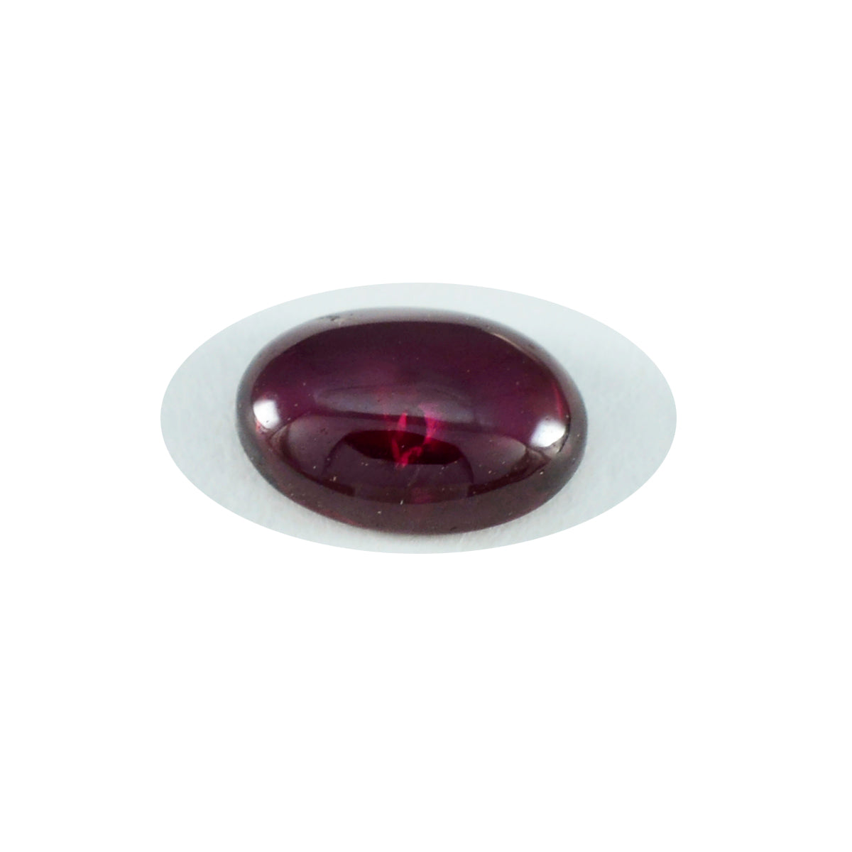 Riyogems 1 Stück roter Granat-Cabochon, 9 x 11 mm, ovale Form, Edelsteine von ausgezeichneter Qualität