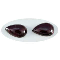 Riyogems 1PC Red Garnet Cabochon 10x14 mm Pear Shape superb Quality Gemstone