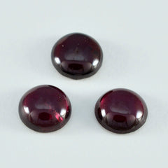 Riyogems 1PC Red Garnet Cabochon 14x14 mm Round Shape attractive Quality Gems