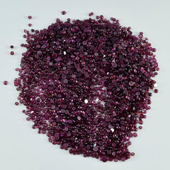 riyogems 1 st röd granat cabochon 2x2 mm rund form skönhetskvalitet lösa ädelstenar