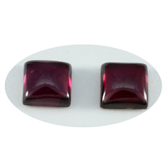 Riyogems 1PC Red Garnet Cabochon 11x11 mm Square Shape handsome Quality Stone