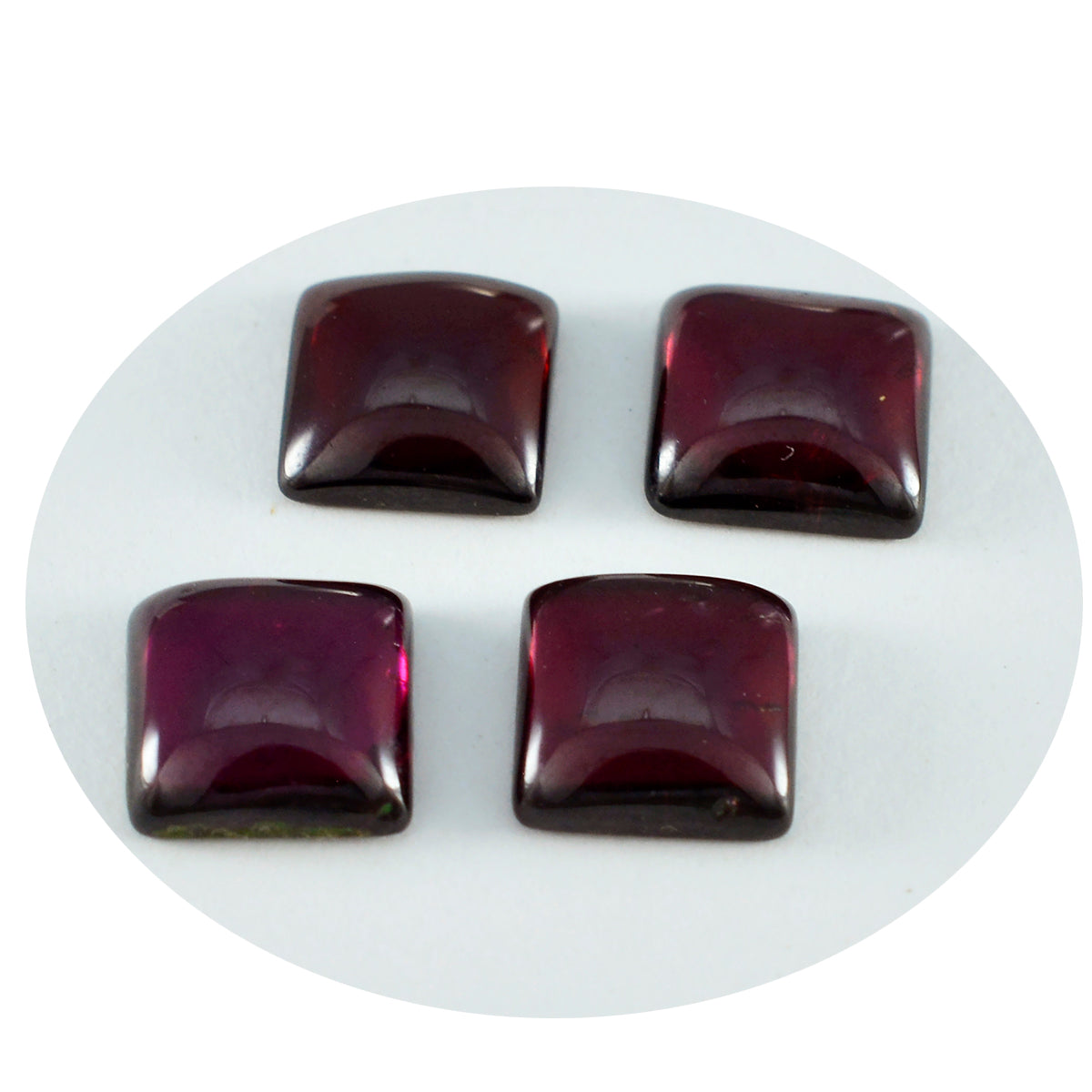 Riyogems 1PC Red Garnet Cabochon 14x14 mm Square Shape startling Quality Loose Gems