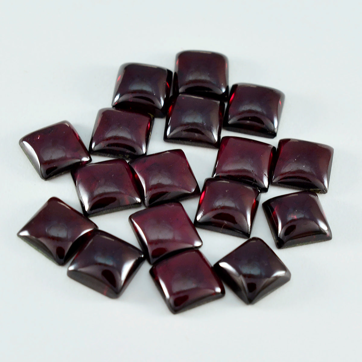 Riyogems 1PC Red Garnet Cabochon 8X8 mm Square Shape pretty Quality Loose Gemstone