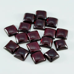 Riyogems 1PC Red Garnet Cabochon 8X8 mm Square Shape pretty Quality Loose Gemstone