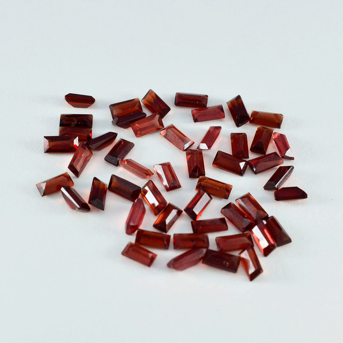 Riyogems, 1 pieza, granate rojo auténtico facetado, 3x6mm, forma de Baguette, gema suelta de calidad de belleza