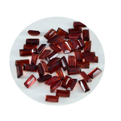 Riyogems 1PC Genuine Red Garnet Faceted 3x6 mm  Baguette Shape beauty Quality Loose Gem