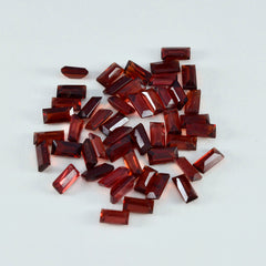 Riyogems 1PC Genuine Red Garnet Faceted 3x6 mm  Baguette Shape beauty Quality Loose Gem