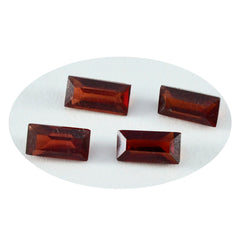 Riyogems 1PC Natural Red Garnet Faceted 5x10 mm  Baguette Shape amazing Quality Loose Gems