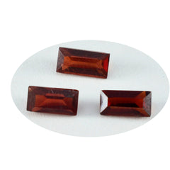 Riyogems 1PC Genuine Red Garnet Faceted 7x14 mm  Baguette Shape A Quality Loose Gemstone