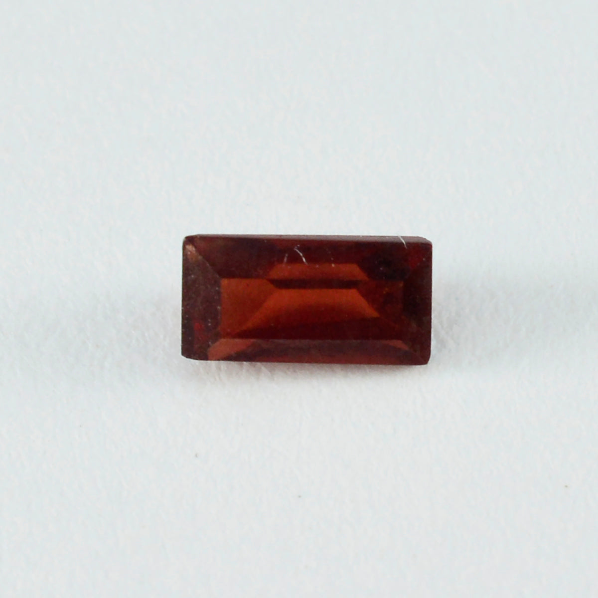 Riyogems 1 Stück natürlicher roter Granat, facettiert, 8 x 16 mm, Baguette-Form, Edelstein in AA-Qualität