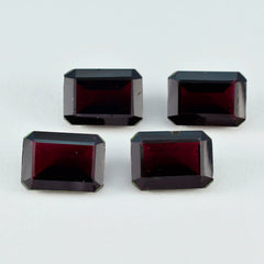 Riyogems 1 pieza de granate rojo auténtico facetado 12x16 mm forma octágono piedra preciosa de calidad atractiva