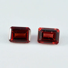 Riyogems 1PC Natural Red Garnet Faceted 10x12 mm Octagon Shape pretty Quality Gems