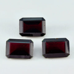 Riyogems 1PC Genuine Red Garnet Faceted 12x16 mm Octagon Shape good-looking Quality Gemstone