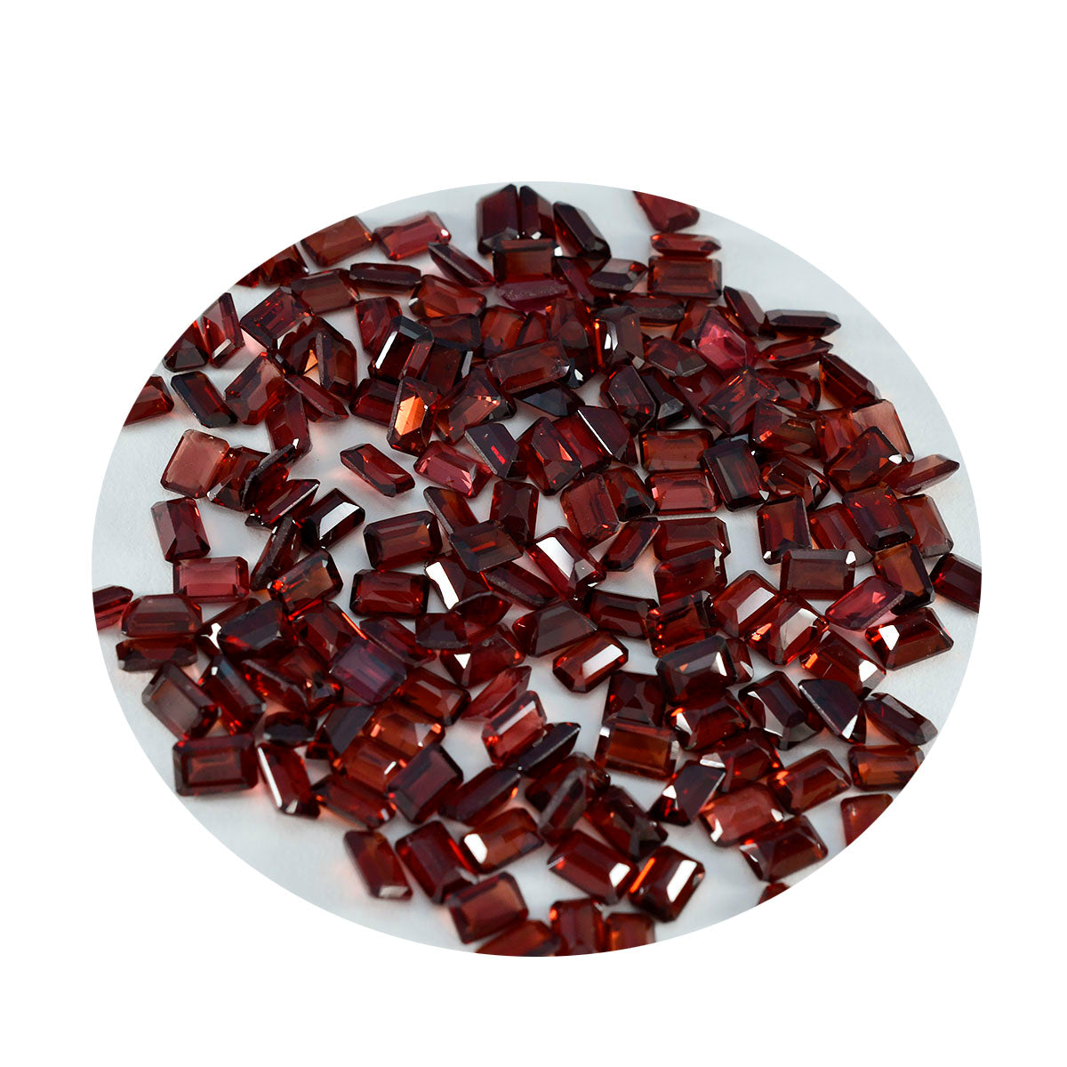 Riyogems 1PC echte rode granaat gefacetteerde 2x4 mm achthoekige vorm AAA-kwaliteit edelstenen