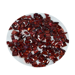 Riyogems 1PC Real Red Garnet Faceted 2x4 mm Octagon Shape AAA Quality Gems