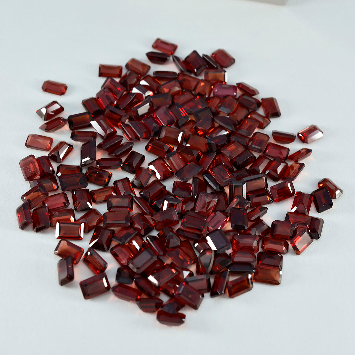 riyogems 1 pz vero granato rosso sfaccettato 2x4 mm forma ottagonale gemme di qualità aaa