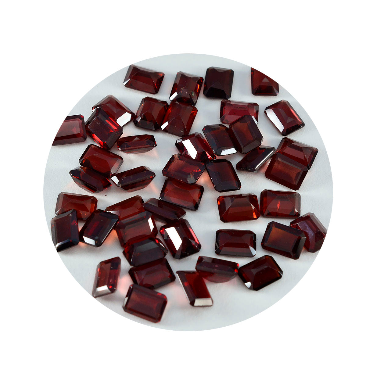 Riyogems 1PC Genuine Red Garnet Faceted 3x5 mm Octagon Shape A+ Quality Stone