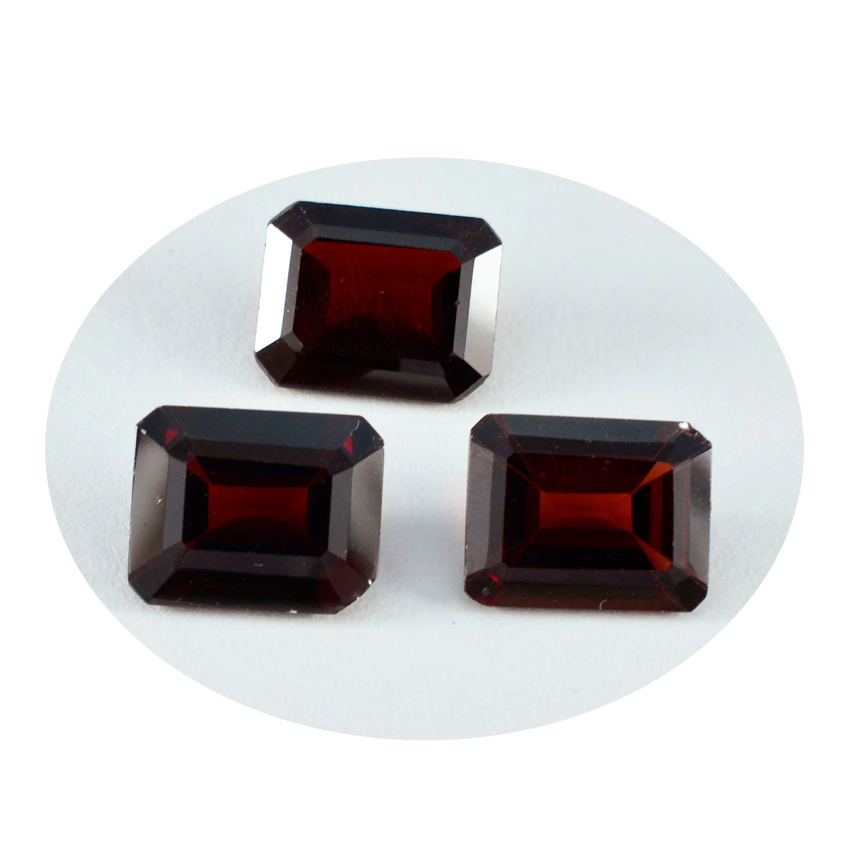 riyogems 1 st äkta röd granat fasetterad 9x11 mm oktagonform attraktiv kvalitetspärla
