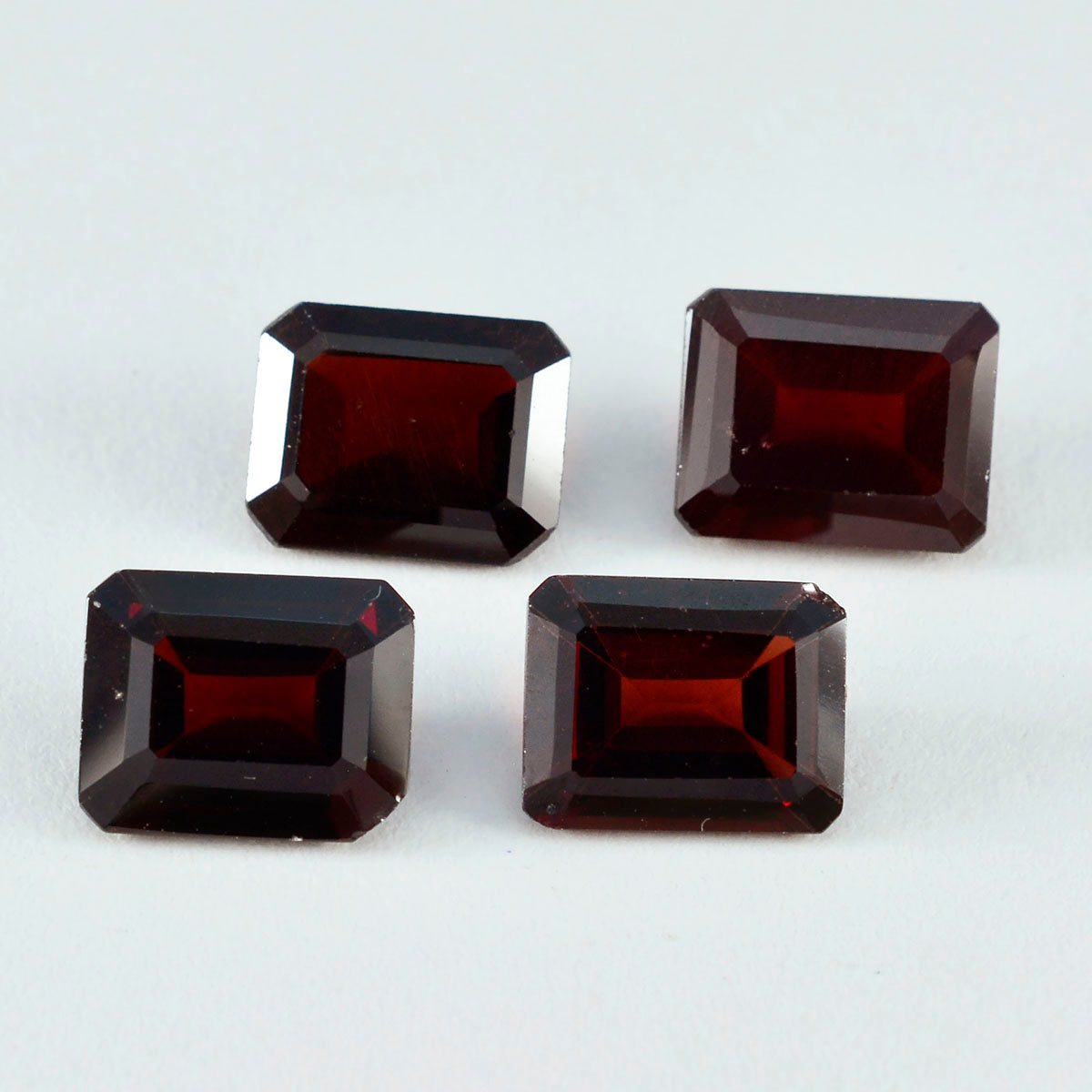 Riyogems, 1 pieza, granate rojo Natural facetado, 10x12mm, forma octágono, gemas de calidad bonitas