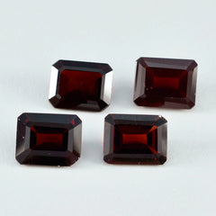 Riyogems, 1 pieza, granate rojo Natural facetado, 10x12mm, forma octágono, gemas de calidad bonitas